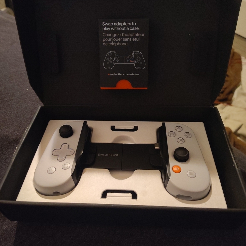 Backbone Black and White Gaming Controller